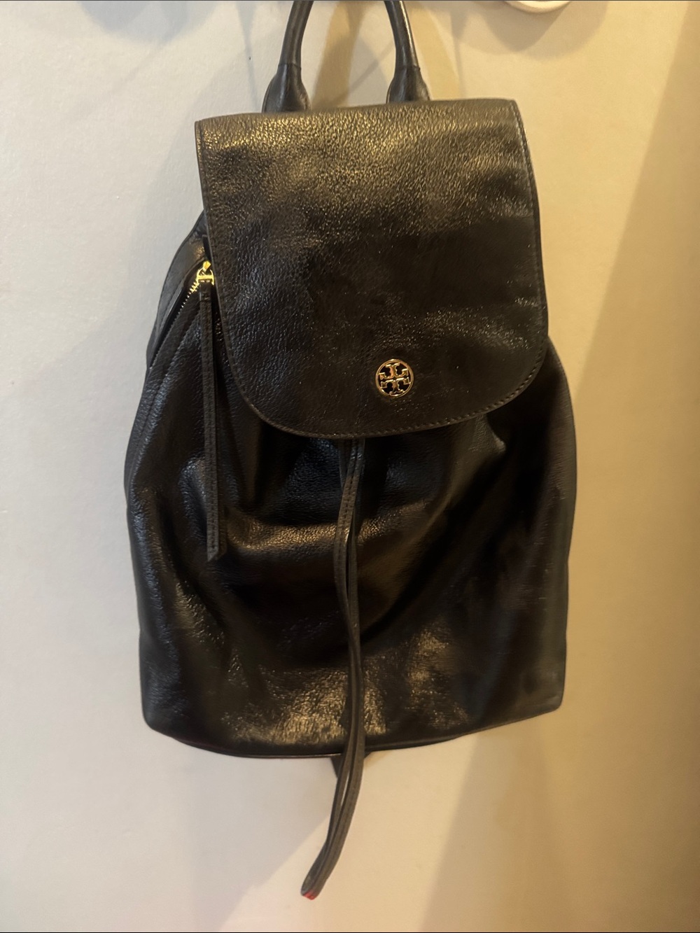 Tory Burch Classic Black Leather Backpack — Timeless, Elegant & Versatile